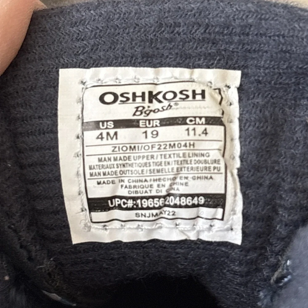 Oshkosh B'gosh Boots Toddler 4M Blue Girls Ziomo Floral Ankle Laced Up Hiker